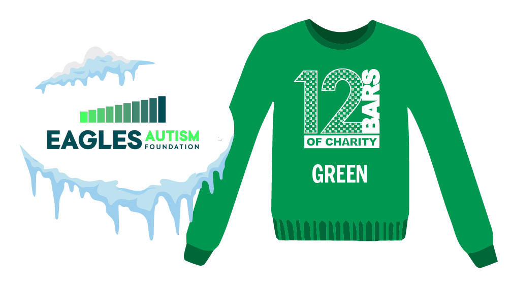 Eagles Autism Foundation Green 12 Bars of Charity Philadelphia
